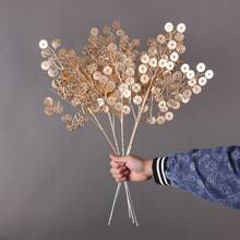 S 1PC Golden Copper Leaf, Decoration,Wedding Arch Installation - Gold - View 2