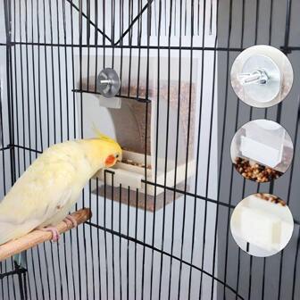 1 pieza alimentador automático para pájaros loro