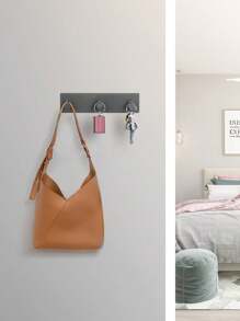 1pc Sleutelhouder Voor Muur Geen Schade Sleutelhouder Rek Voor Muur Met 2/3 Sleutelhaken Voor Hal, deur, Kantoor