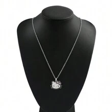 Sanrio 1 pièce Collier pendentif mignon de dessin animé Sanrio KT chat. Mode Kawaii, Collier hello kitty Anime Y2K. Bijoux pour femmes et filles, cadeaux