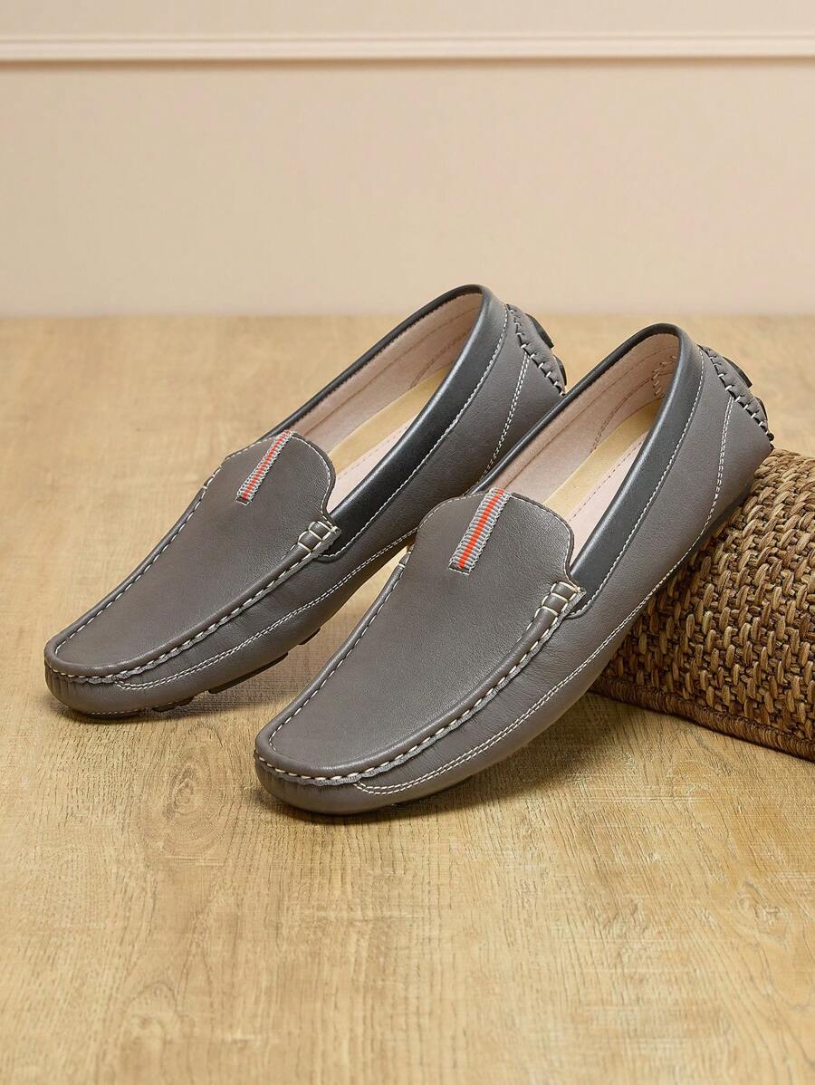Men's Driving Moccasins Penny Loafers Slip On Loafer Shoes - 灰色 - 查看 1
