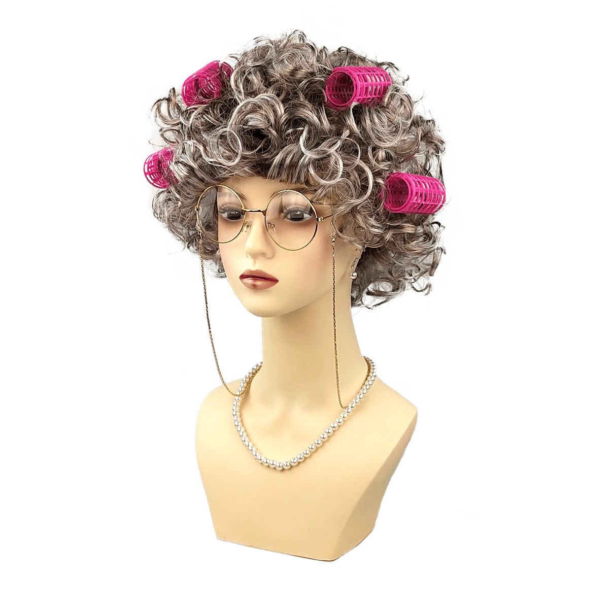 Set Costume Nonnina 9 Pezzi | Parrucca Grigia + Accessori Per Cosplay - Foto 7