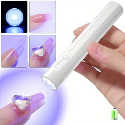 Rechargeable Nail Lamp, Portable Manicure Led Nail Lamps Pen Mini Nail Lamps For False Nails Dryer Light White Single Finger Drying Machine For Fingernail Toenail Nails Gel Polish Led Light