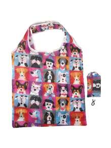 1pc Reusable Shopping Tote Shopping , Large Capacity Polyester Portable Folding For Travel ,Makeup ,Cosmetic ,Vacation Organizer,Large Capacity Makeup Organizer Makeup Case, For Lipstick, Brush, Skincare, Mobile Phone, Coin, Small Items, For Home,Gift,Vacation And Festival Halloween Christmas Multifunctional Use,Boho Vibes