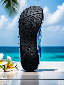 1 Paar rutschfeste flache Lycra Elastikstoff Strand Schuhe für Unisex, modisch und bequem mit weicher Sohle, geeignet für Frühling/Sommer