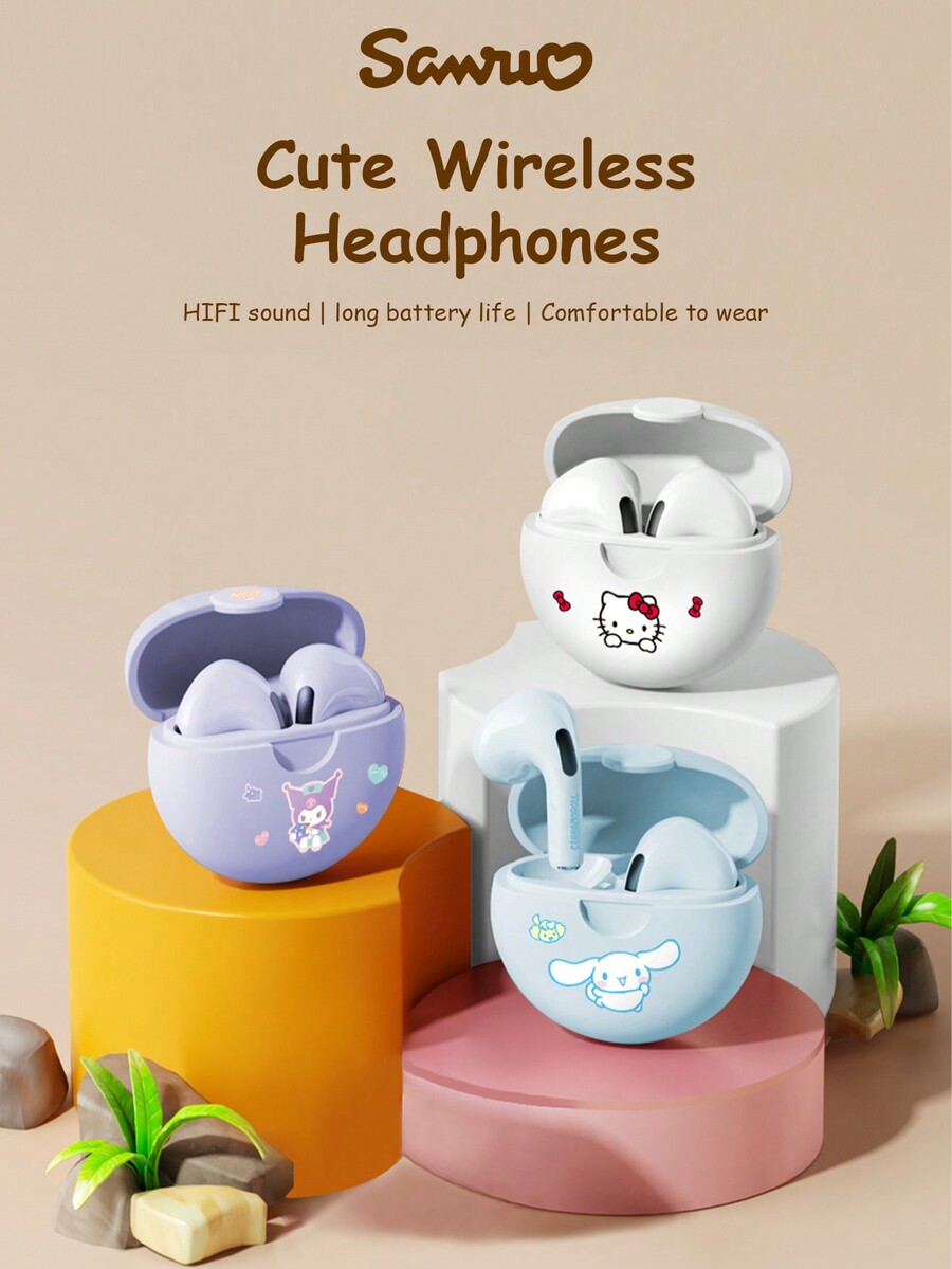 Sanrio/SANRIO YP19 KUROMI Bluetooth Earphones, Half InEar HiFi High