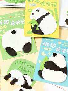 Panda Roll Memo Pad Series, Cute Animal Sticky Note For Repeated Messages, Little Popper Design - Olive Green - View 8
