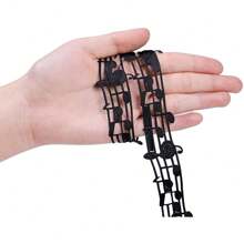 2 Yards schwarzes Noten-Musik-Spitzenband, 3cm Breite