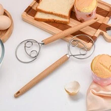 1pc Stainless Steel Handheld Dough Mixer & Kneading Tool For Making Noodles & Flour, Non-Stick Pastry Blender - Multicolor - View 9