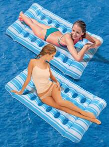 1Pack Inflatable Swimming Pool Floats, Multifunctional Pool Inflatables Lounger Bed For Adults, Beach Essentials, Beach Accessories