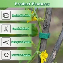 2Rolls Nylon Plant Bandage Tie, Reusable Plant Ties Garden Tape, Plants Tie Strap, Tomato Plant Wrap Support 9.8FT/16.4FT/Roll