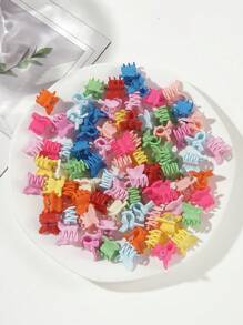 50入組女士蝴蝶設計時尚髮爪適用於頭髮裝飾用品 - 彩色 - 查看 9