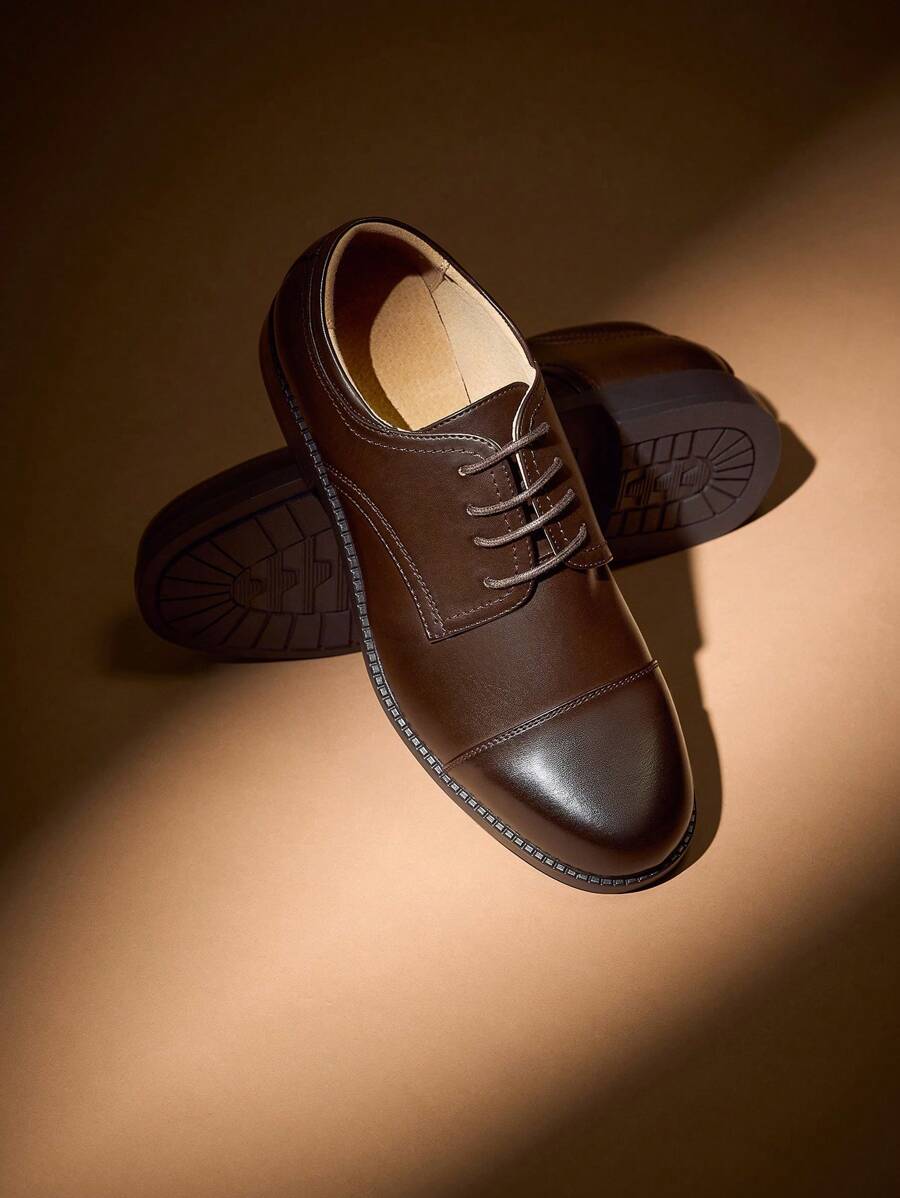 Men's  Black Leathers Lined Dress Oxford Shoes Classic Lace Up Formal