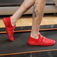 女士多功能健身运动鞋 - 透气、防滑鞋底 - 交叉训练鞋（红色） - 紅色 - 查看 5