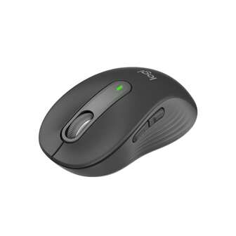 M650 L全尺寸無線滑鼠，適用於大手size，無聲點擊，可自定義側邊按鈕，藍牙鼠標，適用於 PC、多設備和Chromebook，黑色