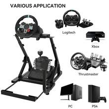 Racing Steering Wheel Stand,Adjustable Design,Universal Gear Lever,Chair-Friendly Slot,Quick-Fold For Logitechs G920/G25/G29,Thrustmasters T80/T150/T300,Black - Black - View 5