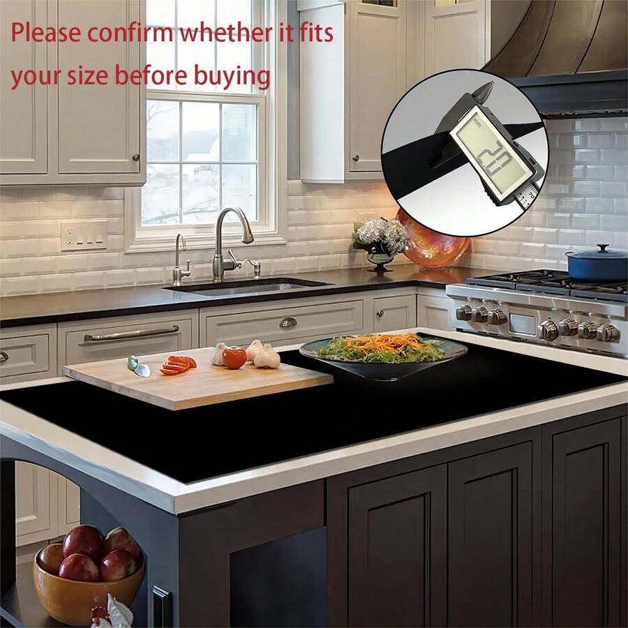 1pc, Kitchen Counter Mat, Silicone Large Placemat, Countertop Protector, Anti-Slip Heat Resistant Desk Protector, Multi-Purpose Mat, Kitchen Supplies, Home Supplies - Multicolor - View 1