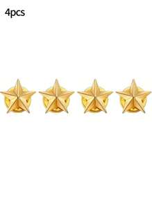 4pcs/Set Small Size Alloy Star Fashion Brooch Pin For Clothing Bag Hat Decoration Pin For Clothes Bag Charm Backpack For School