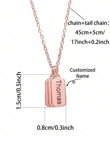 Customized Personalized Name Layered Round-Corner Rectangular Necklace, Mother's Day, Valentine's Day, Birthday, Anniversary, Christmas, High-End Gift For Friends, Classmates, Graduation