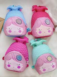 Mochila diseñada para niñas con diseño de sirena - A - Ver 2