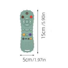 1入嬰兒防咬手磨砂矽膠咬咬玩具，造型類似遙控器的出牙玩具 - 彩色 - 查看 2
