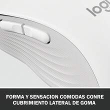 M650 L全尺寸無線滑鼠，無聲按鍵，可自定義側按鈕，藍牙配對，適用於PC/多設備/Chromebook，白色 - 白色 - 查看 6