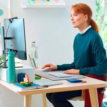 M650 L全尺寸無線滑鼠，無聲按鍵，可自定義側按鈕，藍牙配對，適用於PC/多設備/Chromebook，白色 - 白色 - 查看 8