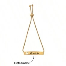 Gold 1Pc Hollow Butterfly Engraving Bracelet For Men And Women DIY Custom Engraving Bracelet Box Set Stainless Steel Bracelet High Quality Curved Brand Custom Bracelet - Gold - View 11