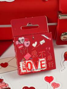 46 Cái/hộp Miếng Dán Dính "Tình Yêu Không Một Chiều" Chất Liệu Tạp Chí Lãng Mạn Tối Giản Đề Can Để Trang Trí Sổ Tay, Khung Tranh, Vỏ Điện Thoại, Tai Nghe, Văn Phòng Phẩm, Hộp Bút Chì, Cốc Cốc - Nhiều màu - Xem 10