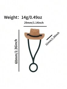 1PC Random Straw Lids, Straw Toppers, Reusable Straw Toppers, Cowboy Hat Shaped Silicone Straw Toppers, Decorative Straw Toppers, For Parties, Gatherings With Friends, Dust Proof Straw Covers For 30 & 40 Ounce  Cup Straws, Party Supplies, Decorative Glass Accessories, Mother's Day Gifts