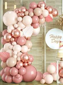 100 Peças Kit Arco de Guirlanda de Balões Rosa Retrô com Dourado Rosé, Conjunto de Decoração de Balões de Látex para Aniversário de Princesa, Casamento, Decoração, Estilo Retrô Festa de Aniversário Feminina, Decoração de Arco de Balões