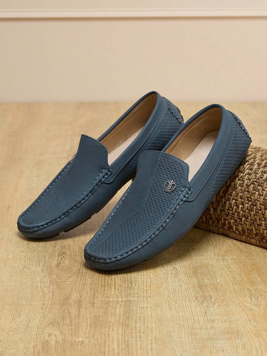 Men's Penny Loafers Moccasins Shoes - Màu xanh bụi bặm - Xem 1