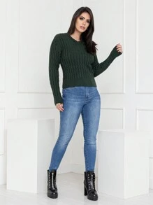 Women Sweaters - 綠色 - 查看 2