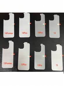 Película protectora de pantalla compatible con iPhone 16, 15 Pro Max, 14 Plus, 13, 12 Mini, 15 Promax, de 4 en 1: película de hidrogel blanda en la parte posterior, película en el marco lateral, cobertura completa [NO ES DE VIDRIO]
