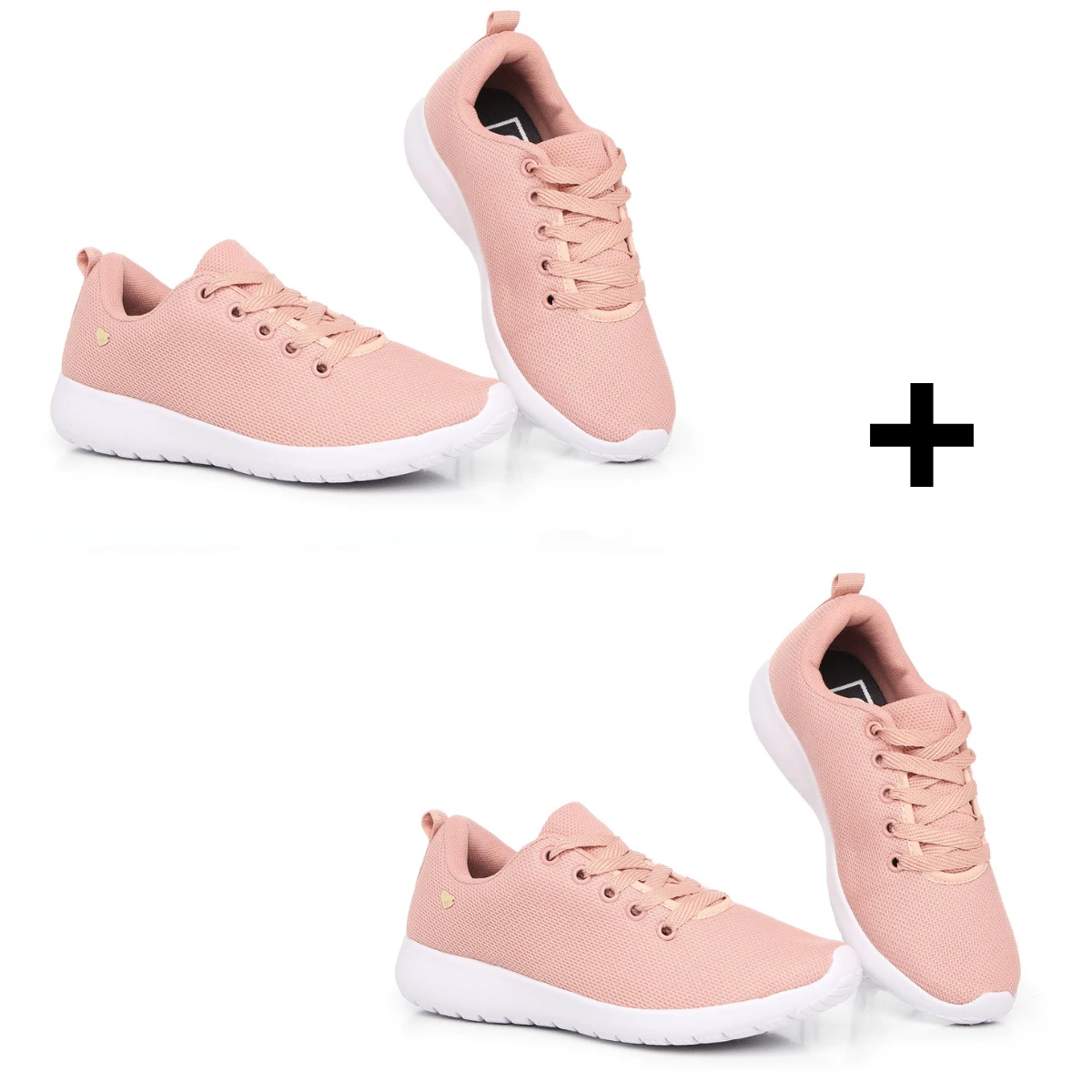 Women Wedge Sneakers - Hồng - Xem 1
