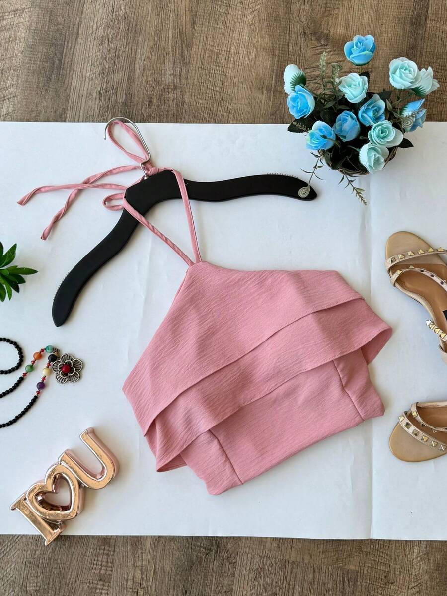 Women Tops - 淺粉色 - 查看 1