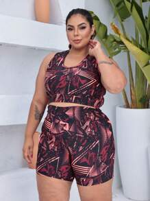 Plus Size Co-Ords - Mocha Brown - View 1