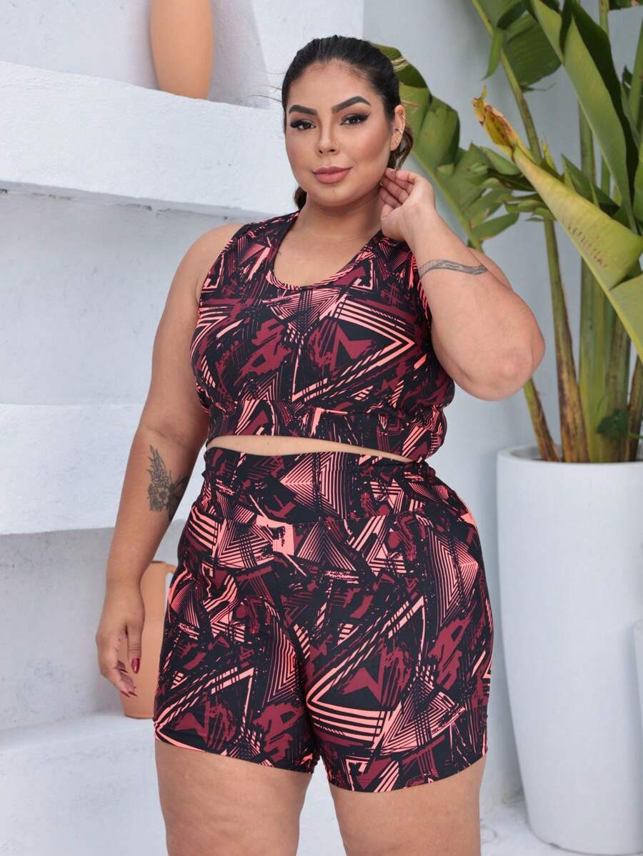 Plus Size Co-Ords - Mocha Brown - View 1