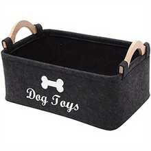 Felt Pet Toy Box, Dog Toy Box, Storage Basket Chest Organizer - Perfect For Organizing Pet - Multicolor - View 5