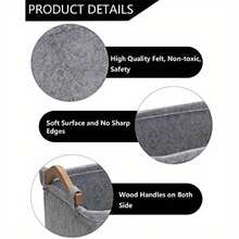 Felt Pet Toy Box, Dog Toy Box, Storage Basket Chest Organizer - Perfect For Organizing Pet - Multicolor - View 7