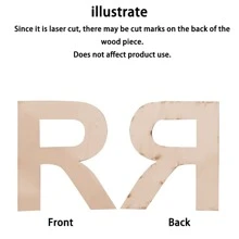 1pc Wooden Number  Letters 12 Inch, Big Wooden Number  Letter Shapes Cutouts Blank Unfinished Large Wood Alphabet Number Letters For DIY Crafts Wall Decor Painting Wedding Birthday Party Decoration Room Home Decorations - I - View 4