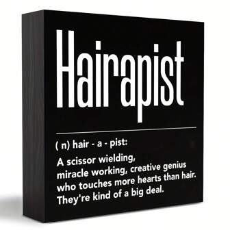 1pc, Hair Apist Definition Canvas Prints Wall Art Decor Desk Sign, Hair Stylist Poster Painting Framed Artwork Home Decoration, Birthday Graduation Present Best Gifts Birthday