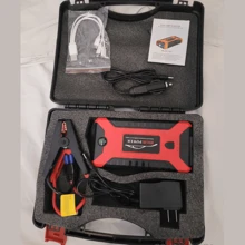 Cargador De Batería Con Lámpara Incluida Con Cargadores Cargador De Batería Portátil para Coche, Batería De Arranque De Coche De 12 V, Paquete De Energía De Refuerzo De Batería De Coche Importadora Tim ChengLeody - Negro - Ver 1