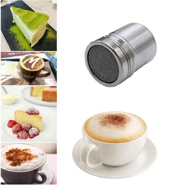 1pc Stainless Steel Chocolate Shaker Icing Sugar Powder Cocoa Flour Coffee Sifter Cooking Tools