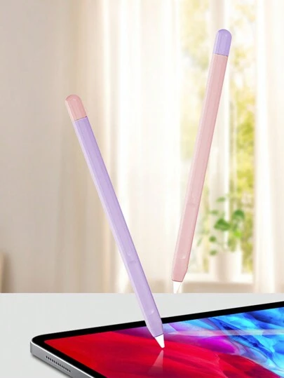 Funda de silicona para el Apple Pencil de 1ra Generación, diseño en color contrastante, agarre cómodo, resistente a golpes y agua, protección táctil del Apple