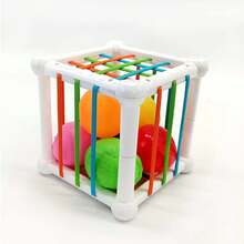 Toddler Shape Sorting Toy - Montessori Early Education Activity Cube Box - Fruit Recognition Grasping ToySchool, Student,Stationery,School Supplies - Multicolor - View 10