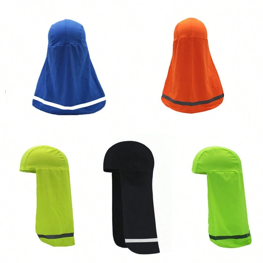 1 pièce/4 pièces Casquette de sécurité à visière solaire Casquette crâne rafraîchissante Protection du cou contre le soleil Séchage rapide avec protection pour le cou pour femmes et hommes, 4 pièces Casquette de protection contre le soleil Avec protection pour le cou Casquette rafraîchissante crâne - cache-cou, chapeau châle de cyclisme - Voir 1