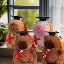 Gorro de médico de estilo aleatorio, juguete de peluche de Capybara médico, regalo para actividades en centros comerciales, regalo de Pascua, artículo para lanzar en bodas