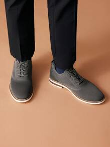 Men's Dress Oxfords Breathable Mesh Shoes - Grey - View 3