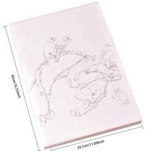 zhenyan 1 Set (95 Sheets) Zhenyan Mica Xuan Paper For Bird And Flower Gouache Painting Draft, Pen-And-Wash Painting And Practice, Suitable For Beginners Back To School